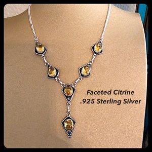 ✨HP✨Faceted Citrine Stones & 925 Sterling Silver✨